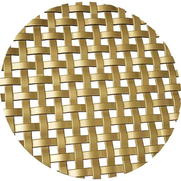Designs Of Distinction .1875" Flat Square Decorative Grille - Satin Brass, 36" W x 48" L Sheet 013648RE25SB1 - main